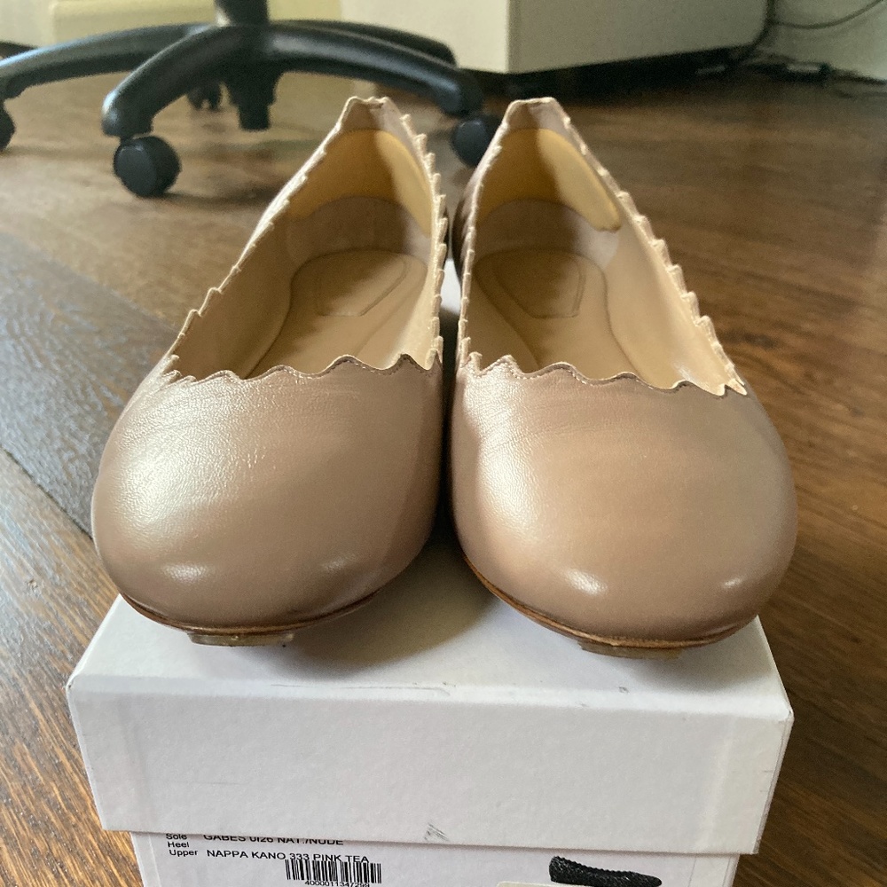 NEW in Box  Chloe Ballet Flats Size 40  Pink Tea